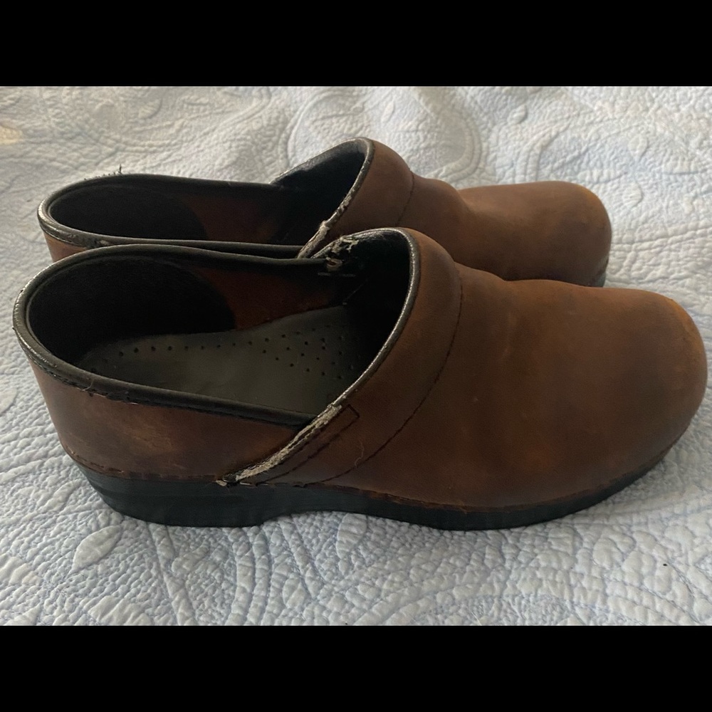Brown Dansko clogs